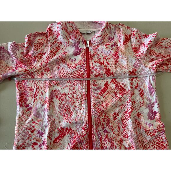 Sport Savvy French Terry Print Jacket CORAL NWOT SIZE S - Picture 5 of 7
